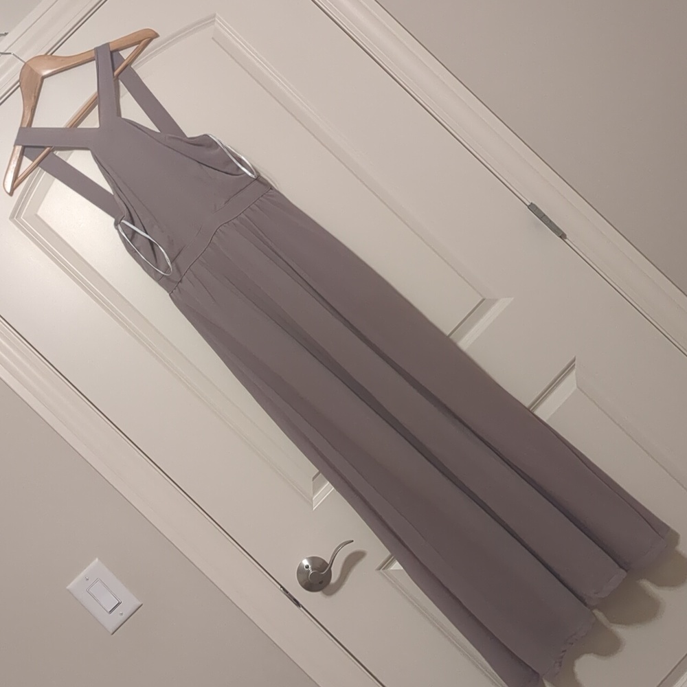 Lulu’s Air of Romance Taupe Maxi Dress Size LBrand new with tags.